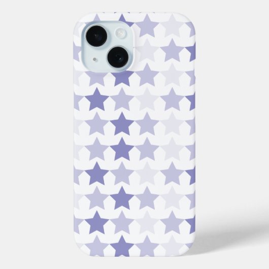 Patriottische Blauwe Ombre Sterren Case-Mate iPhone Case (Achterkant)