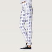 Patriottische Blauwe Ombre Sterren Leggings (Links)