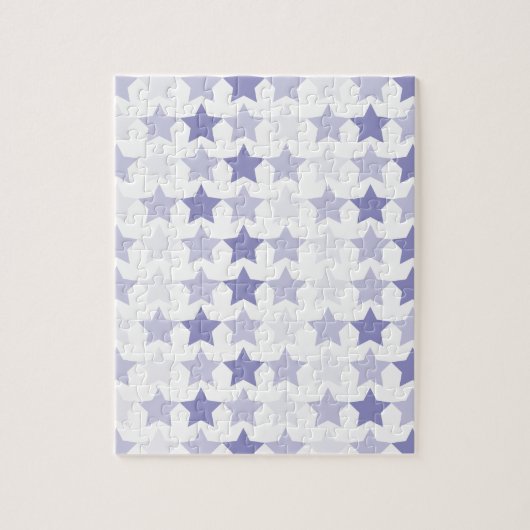 Patriottische Blauwe Ombre Sterren Legpuzzel (Verticaal)