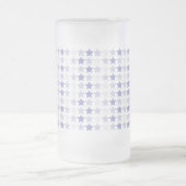 Patriottische Blauwe Ombre Sterren Matglas Bierpul (Center)