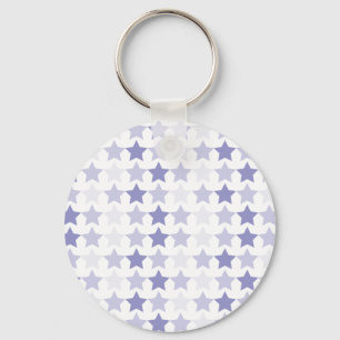 Patriottische Blauwe Ombre Sterren Sleutelhanger