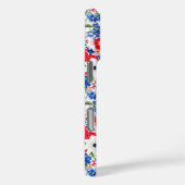 Patriottische Bloemen met Initialen Case-Mate iPhone Case (Achterkant / Rechts)