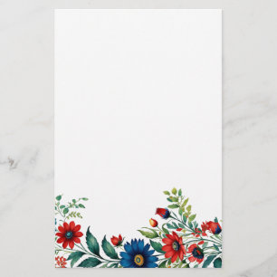 Patriottische Bloemen Stationery Briefpapier