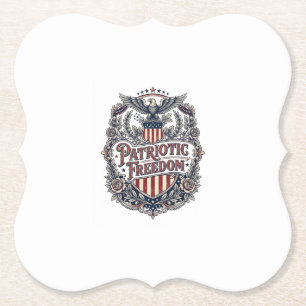 Patriottische bloemige vintage vector grafische T- Kartonnen Onderzetters
