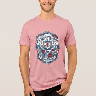 Patriottische Bloemist Vector Grafische T-shirt_1 Tri-Blend Shirt
