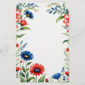 Patriottische bloesems briefpapier (Voorkant / Achterkant)