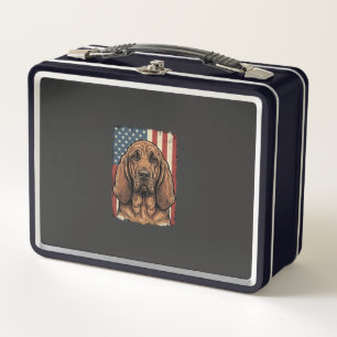 Patriottische Bloodhound Hond Amerikaanse Vlag Kun