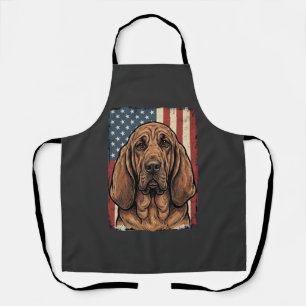 Patriottische Bloodhound Hond Amerikaanse Vlag Kun Schort