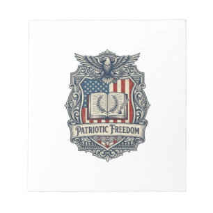 Patriottische Boekenclub Vector Grafische T-shirt Notitieblok