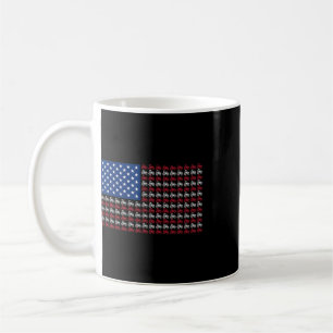 Patriottische Boer 4 juli Amerikaanse Vlag VS Tra Koffiemok