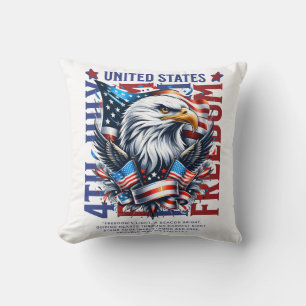 Patriottische Bold Eagle 4 juli-kussen Kussen