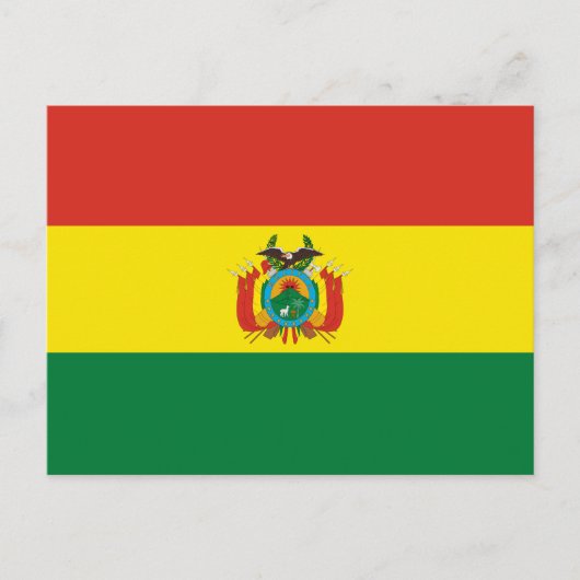 Patriottische Bolivia vlag Briefkaart (Voorkant)
