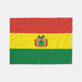 Patriottische Bolivia vlag Fleece Deken (Voorkant (Horizontaal))