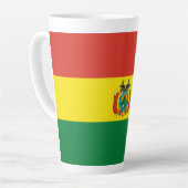 Patriottische Bolivia Vlag latte Mok (Linkerhoek)