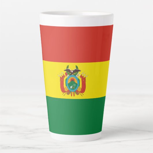Patriottische Bolivia Vlag latte Mok (Voorkant)