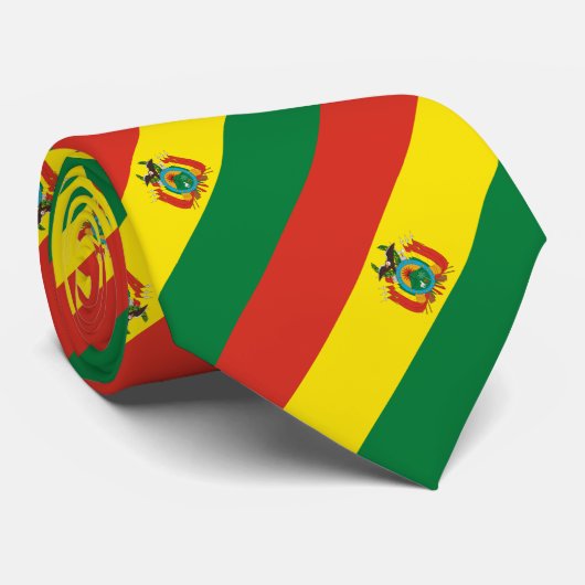 Patriottische Bolivia vlag Stropdas (Opgerold)