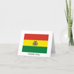 Patriottische Boliviaanse vlag Bedankkaart