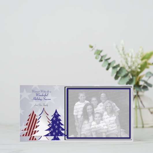 Patriottische Bomen Feestdagenkaart (Staand voorkant)