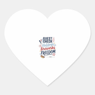 Patriottische Bon Hotdogs Vuurwerk Vrijheid Sh Hart Sticker