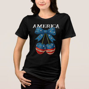 Patriottische boog van de Amerikaanse geest Tri-Blend Shirt