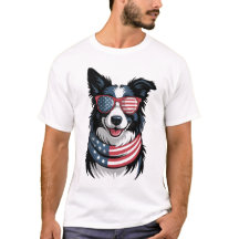 Patriottische Border Collie