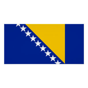 Patriottische Bosnië Herzegovina Vlag Perfect Poster