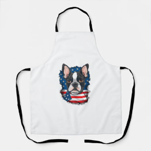 Patriottische Boston Terrier hond Puppy Amerikaans Schort