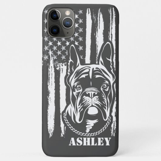 Patriottische Boston Terrier VS Vlag Hond Case-Mate iPhone Case (Achterkant)