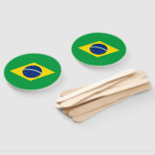 Patriottische Braziliaanse vlag Handwaaier (Niet-gemonteerd)