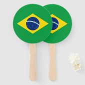 Patriottische Braziliaanse vlag Handwaaier (Voorkant en achterkant)