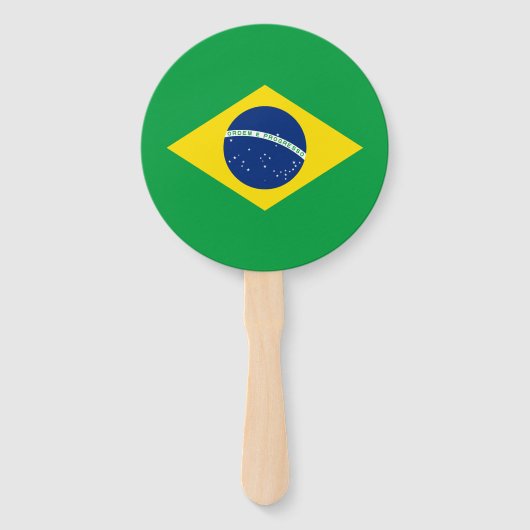 Patriottische Braziliaanse vlag Handwaaier (Voorkant)