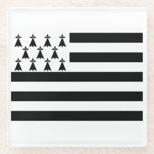 Patriottische Bretagne Vlag Glas Onderzetter