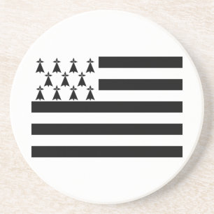 Patriottische Bretagne Vlag Onderzetter