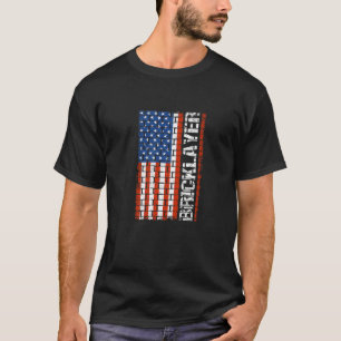 Patriottische bricklayer vlag Verenigde Staten Bur T-shirt
