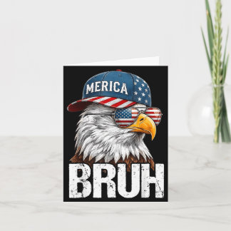 Patriottische Bro Adelaar Usa Vlag Grappige Vierde Kaart