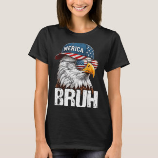 Patriottische Bro Adelaar Usa Vlag Grappige Vierde T-shirt