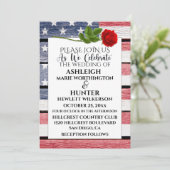 Patriottische bruiloft uitnodiging Sjabloon (Staand voorkant)