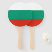 Patriottische Bulgaarse vlag Handwaaier (Voorkant en achterkant)