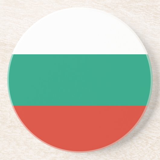 Patriottische Bulgaarse vlag Zandsteen Onderzetter (Voorkant)