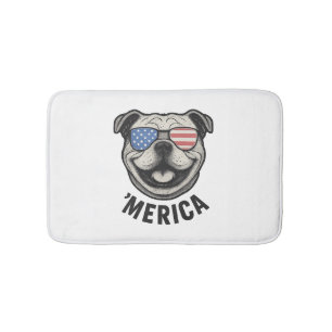 Patriottische Bulldog 'AMERIKA - VS Vlag Zonnebril Badmat