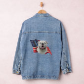 Patriottische Bulldog denim jas Denim Jacket (Hangar)