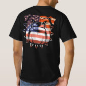 Patriottische bulledog 4 juli Amerika vlag T-shirt (Achterkant)