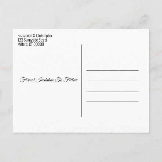 Patriottische bundelingse Aangepast sparen de Datu Aankondigingskaart (Achterkant)