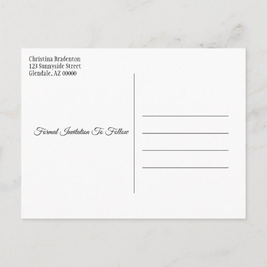 Patriottische Bunting en Stars Custom Save the Dat Aankondigingskaart (Achterkant)