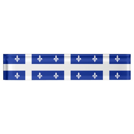 Patriottische bureau naambord met vlag van Quebec (Voorkant)
