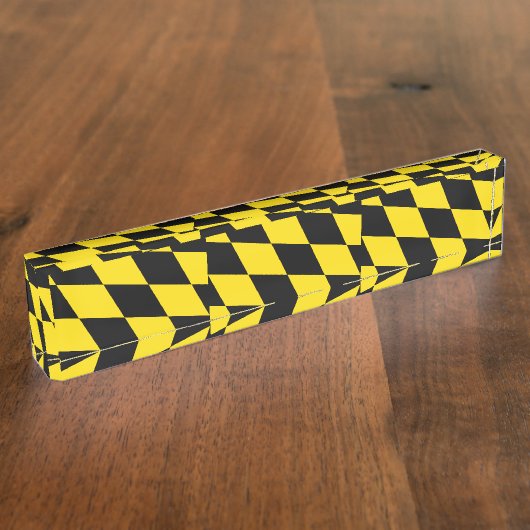 Patriottische bureaunaamplaat met vlag van München Naambordje (Zijkant)