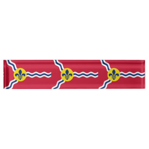 Patriottische bureaunaamplaat, Vlag van St. Louis, Naambordje