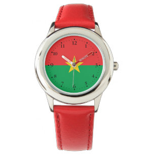Patriottische Burkina Faso Vlag Horloge