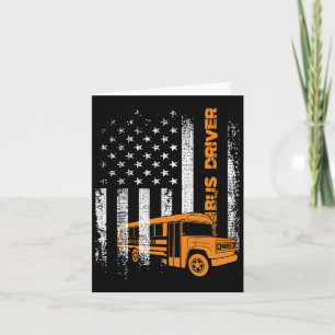 Patriottische Buschauffeur VS Amerikaanse Vlag - S Kaart