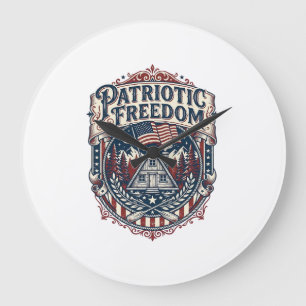 Patriottische cabin weekend vector grafische T-shi Grote Klok